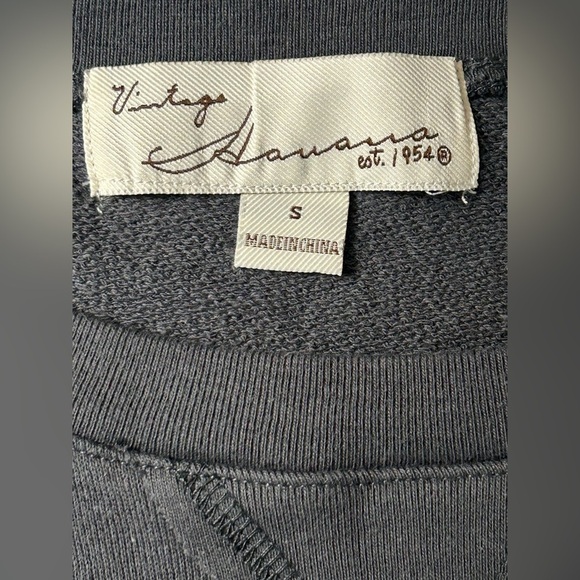 VTG Havana Oversized Cropped Sweatshirt Gray Wool Blend Balloon Knit Sleeve S - Picture 9 of 10